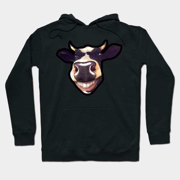 funny cow smile Hoodie by mizaarte